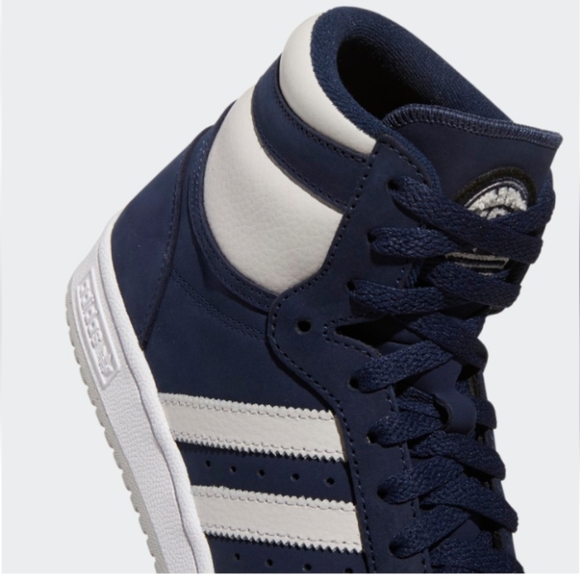BIG KIDS TOP TENS ADIDAS 6.5Y Navy white and gray. - Picture 3 of 7
